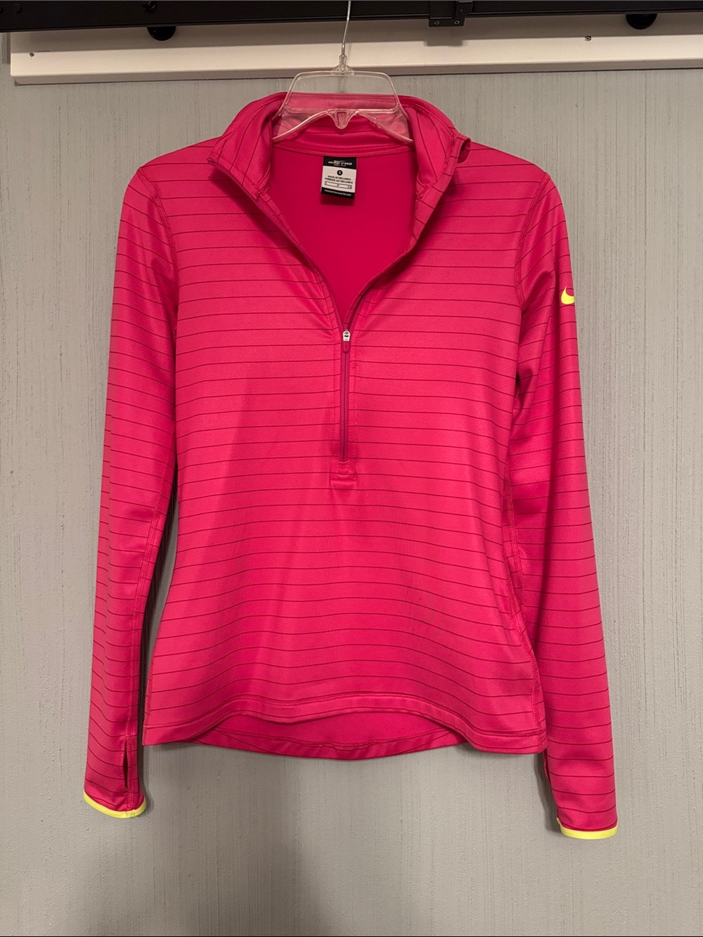 Nike Women's Hot Pink Quarter-Zip Performance Pullover